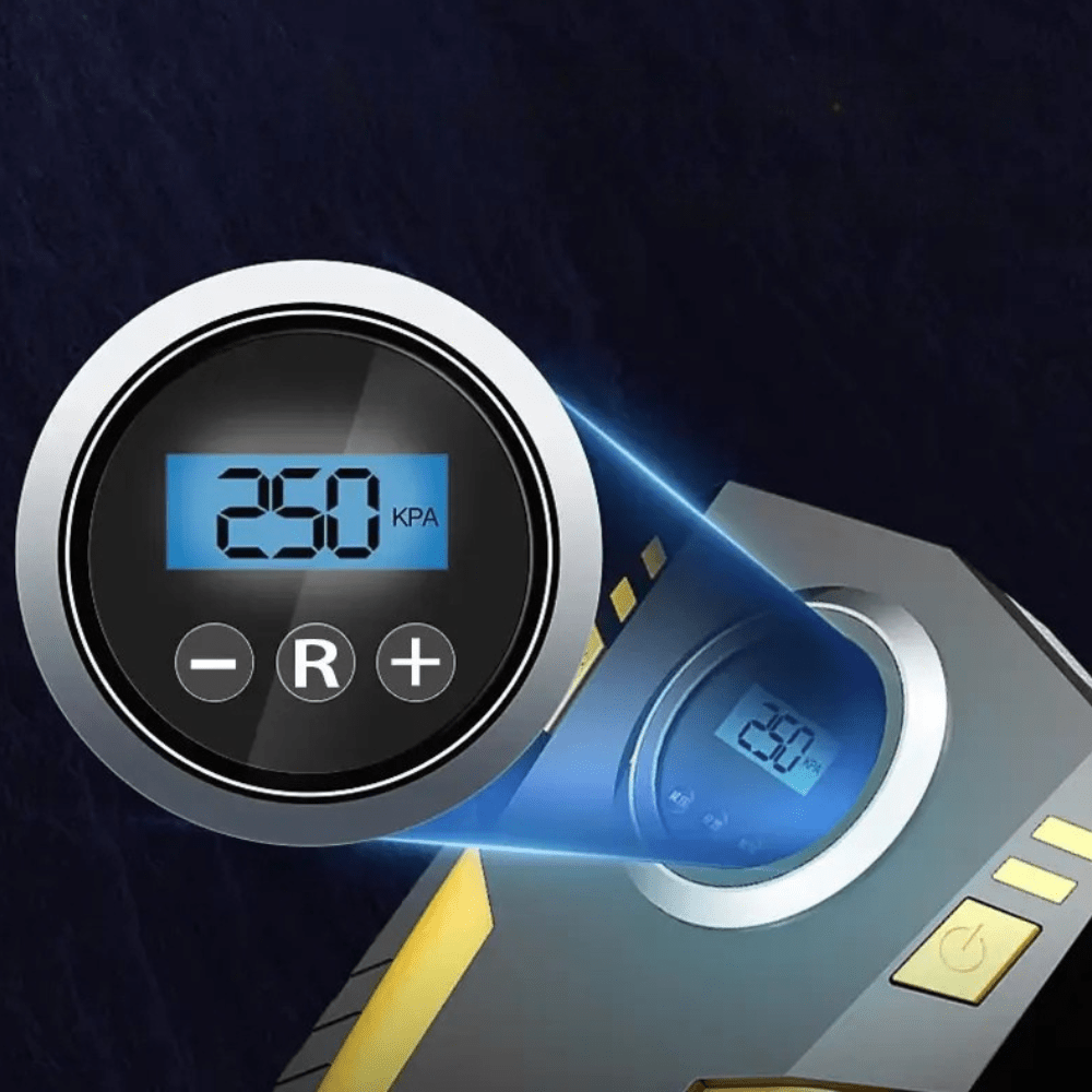 Compresseur à air portable LED – Gonfleur pneus voiture et moto - Rondor