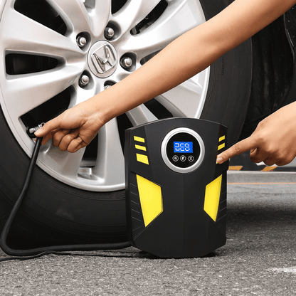 Compresseur à air portable LED – Gonfleur pneus voiture et moto - Rondor