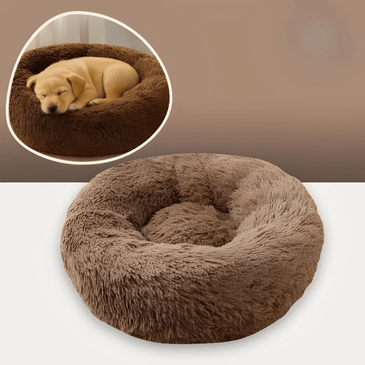 Coussin pour Chien et Chat - En forme Donut Rond, Apaisant, Déhoussable et Lavable | JuJuDonutDelight™ - Rondor