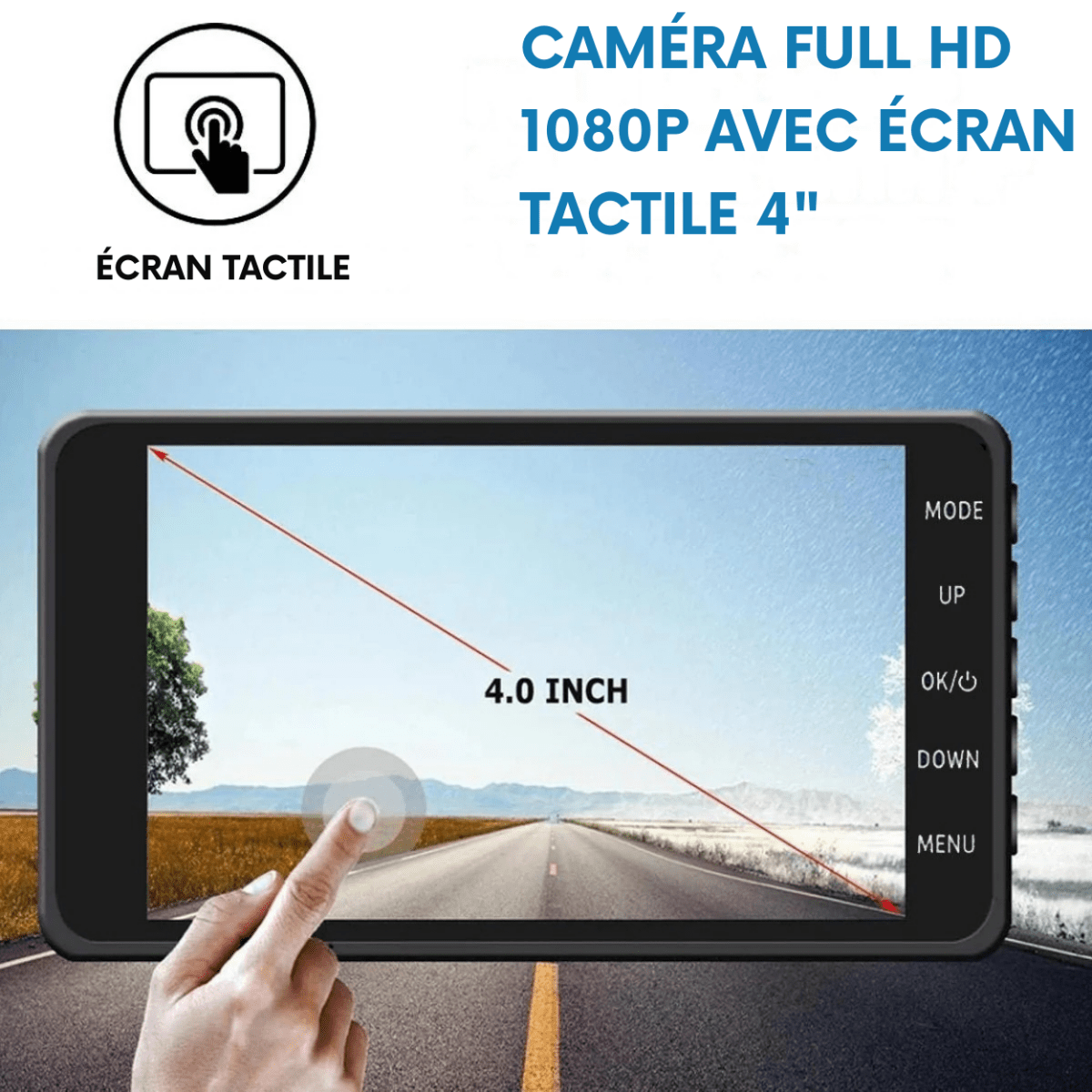 Dashcam Sans Fil 1080P - Vision Nocturne Avant et Arrière - Rondor