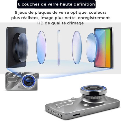 Dashcam Sans Fil 1080P - Vision Nocturne Avant et Arrière - Rondor