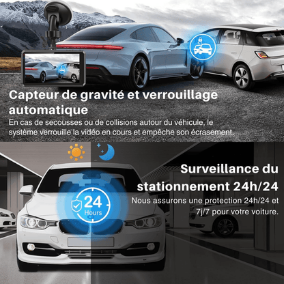 Dashcam Sans Fil 1080P - Vision Nocturne Avant et Arrière - Rondor
