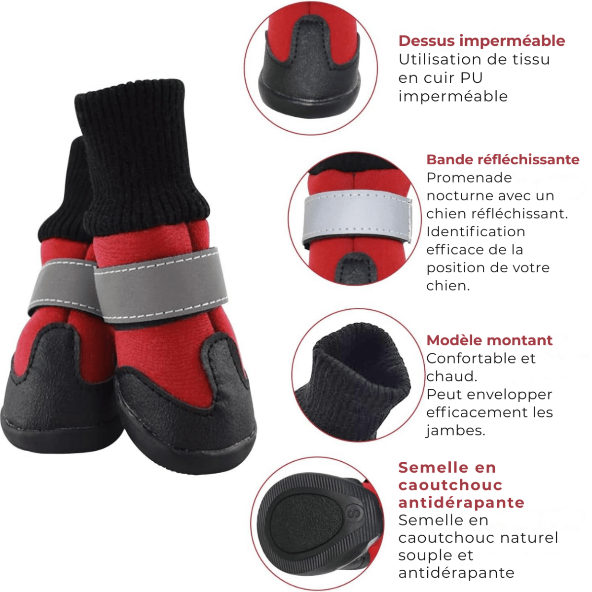 FlexPaw™ Chaussures de Protection Antidérapantes pour Chien - Rondor
