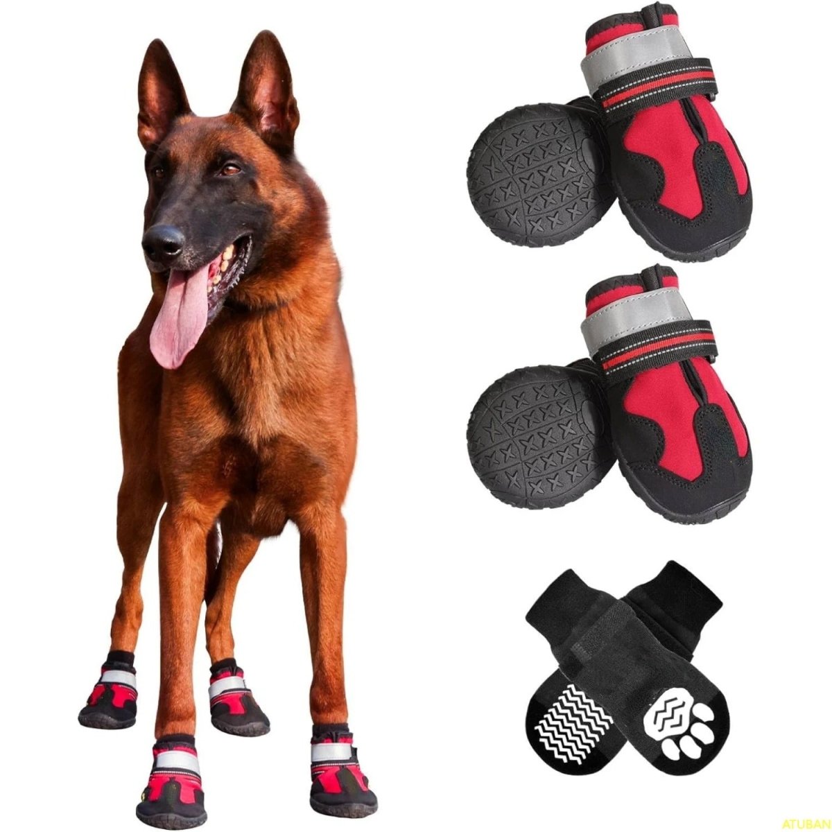 FlexPaw™ Chaussures de Protection Antidérapantes pour Chien - Rondor