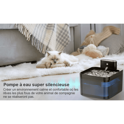 Fontaine à Eau Automatique Sans Fil pour Chat - Rondor