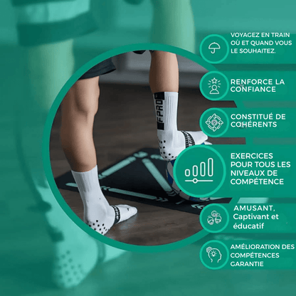 FootMaster – tapis d’entraînement de football antidérapant, idéal pour un entraînement efficace à domicile - Rondor