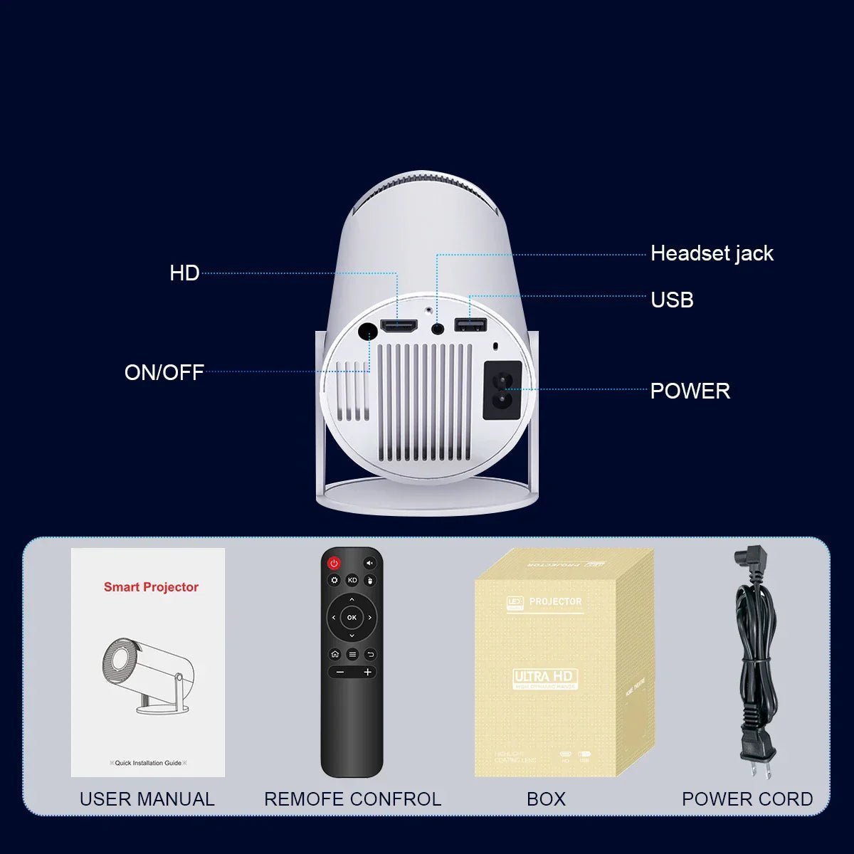 Sadoper™ Vidéoprojecteur 4K