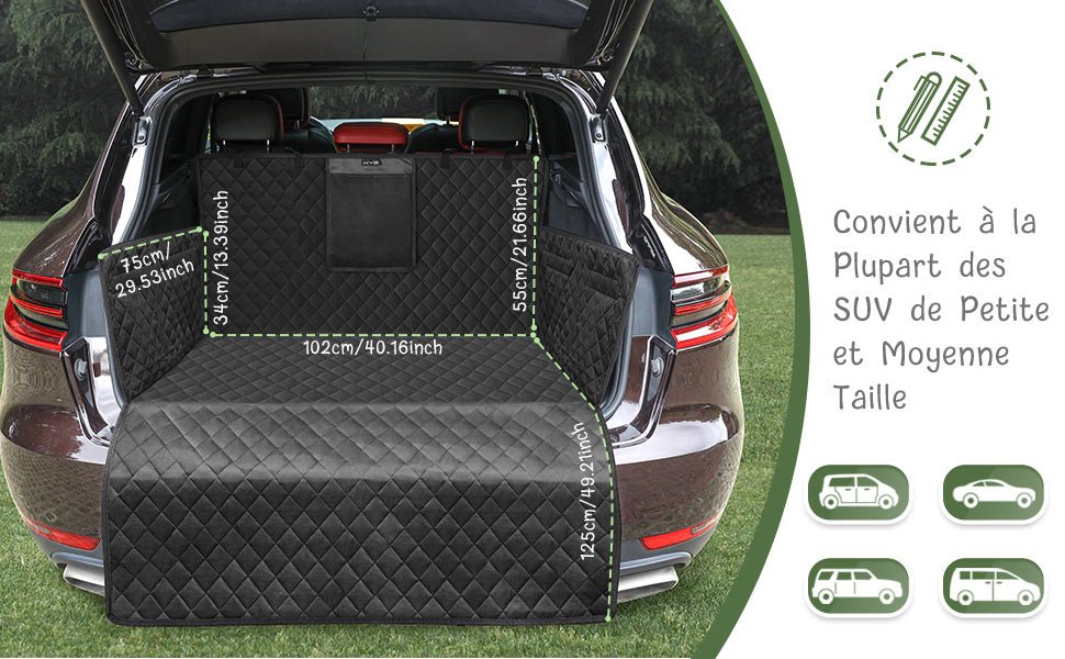 Housse de Coffre Voitures pour Animaux - Couverture Protection Animaux de Compagnie Chiens Chats - Rondor