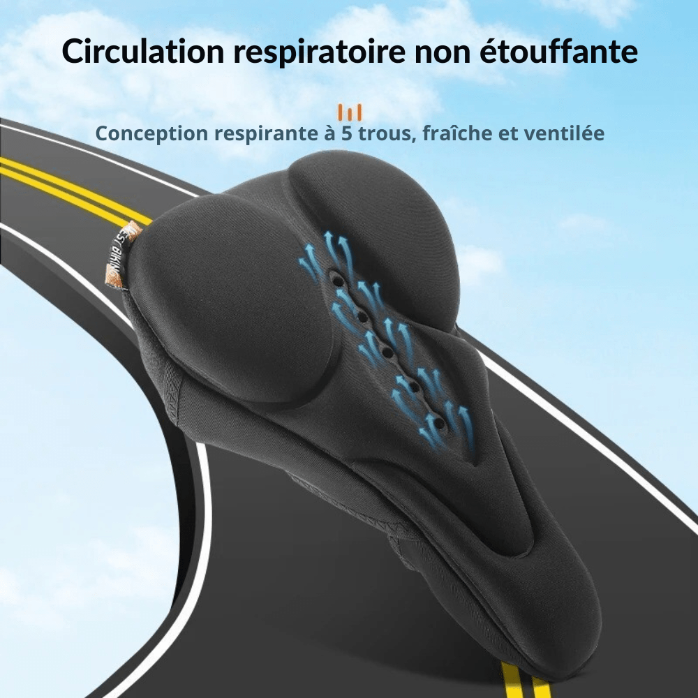 Housse de selle vélo anti - douleur – coussins silicone ergonomiques - Rondor