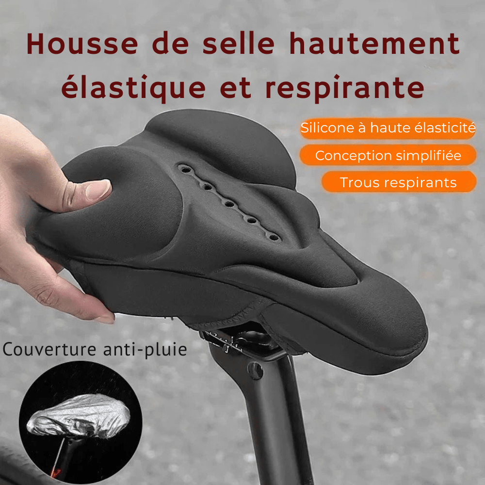 Housse de selle vélo anti - douleur – coussins silicone ergonomiques - Rondor