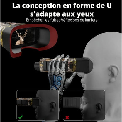 Jumelles Vision Nocturne HD 500m Militaire –Zoom 12x & Batterie Longue Durée - Rondor