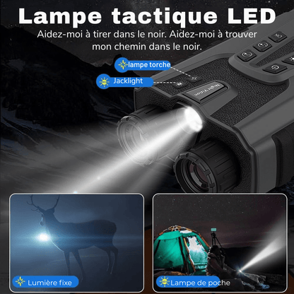 Jumelles Vision Nocturne HD 500m Militaire –Zoom 12x & Batterie Longue Durée - Rondor