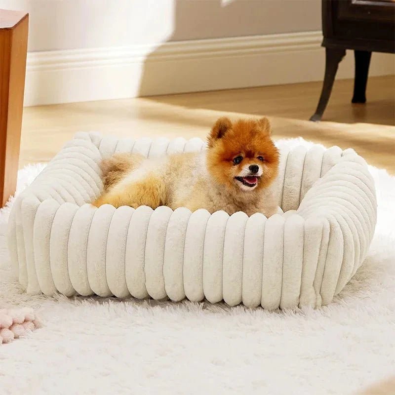 Lit rectangulaire en velours pour chien - Sadoper™