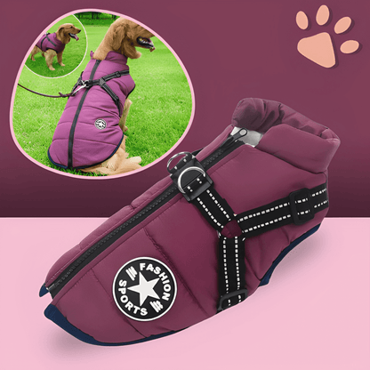 Manteau d’Hiver Imperméable JuJuJacket™ pour Chien avec Harnais Réfléchissant | RONDOR - Rondor