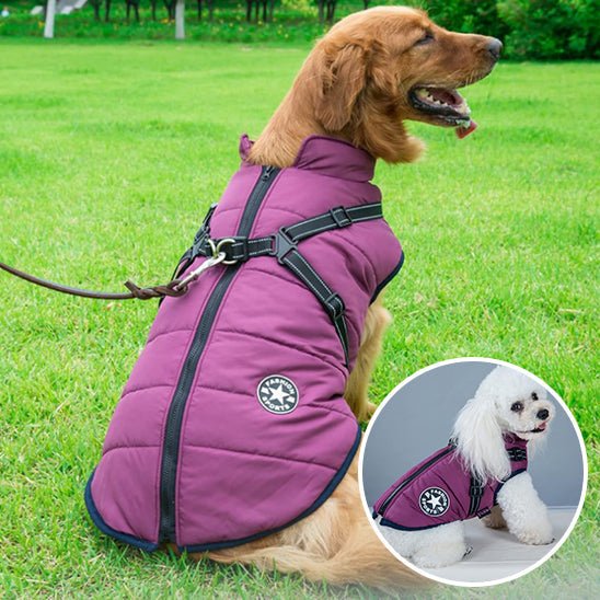 Manteau d’Hiver Imperméable JuJuJacket™ pour Chien avec Harnais Réfléchissant | RONDOR - Rondor