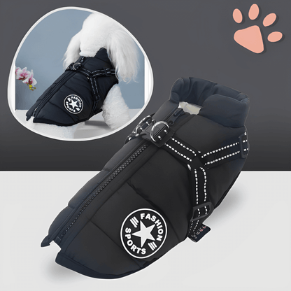 Manteau d’Hiver Imperméable JuJuJacket™ pour Chien avec Harnais Réfléchissant | RONDOR - Rondor