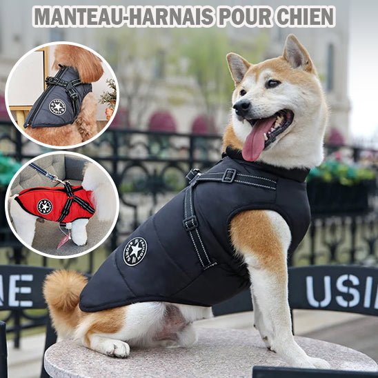 Manteau d’Hiver Imperméable JuJuJacket™ pour Chien avec Harnais Réfléchissant | RONDOR - Rondor
