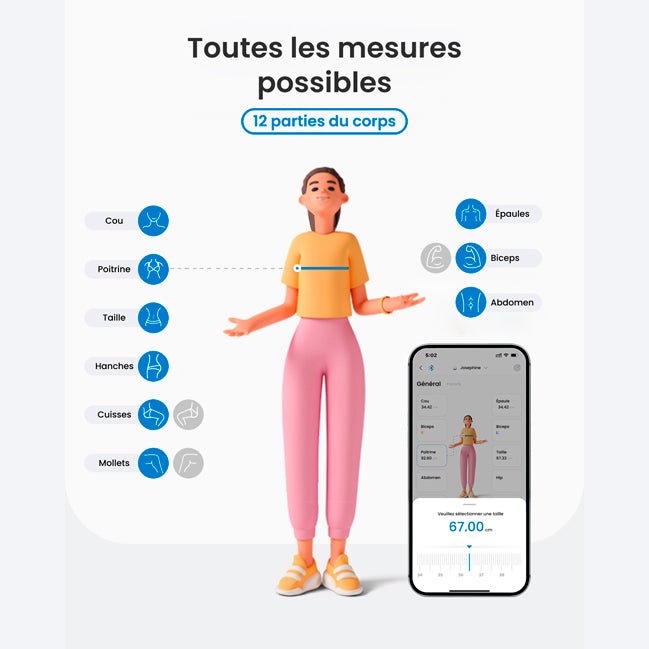 Mètre ruban connecté Renpho - Rondor