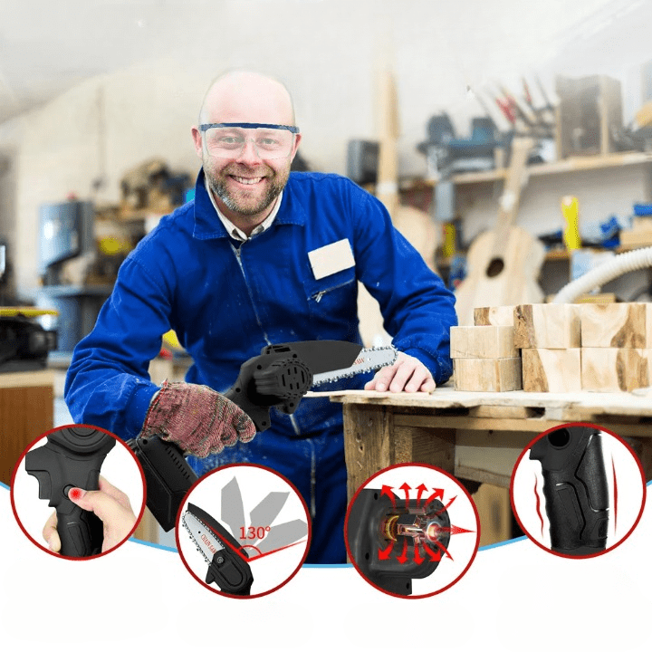 Mini Tronçonneuse électrique Pro sans fil Premium (+ Batterie Offerte) | RONDOR - Rondor