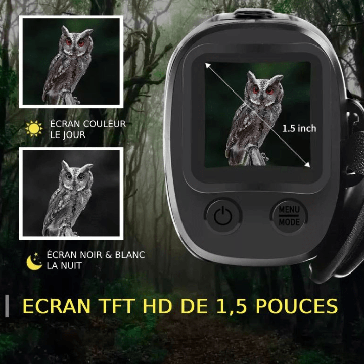 Monoculaire 5X Vision Nocturne avec Caméra HD, Enregistrement Vidéo Chasse - Rondor
