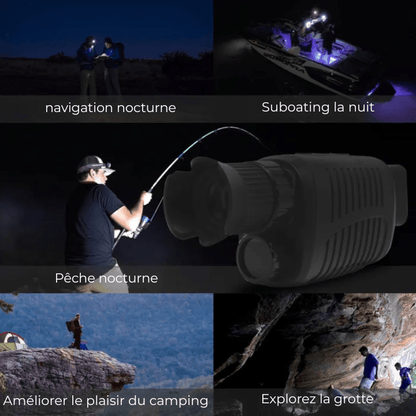 Monoculaire 5X Vision Nocturne avec Caméra HD, Enregistrement Vidéo Chasse - Rondor