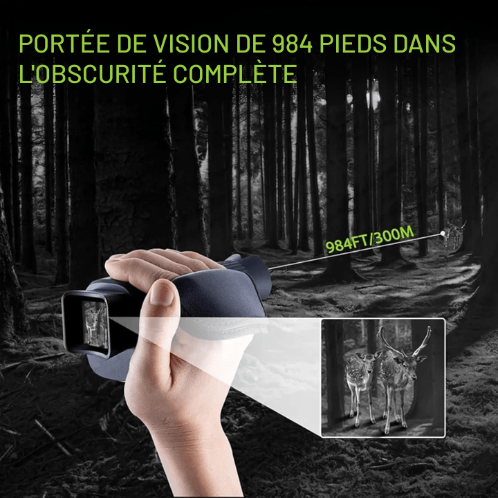 Monoculaire 5X Vision Nocturne avec Caméra HD, Enregistrement Vidéo Chasse - Rondor