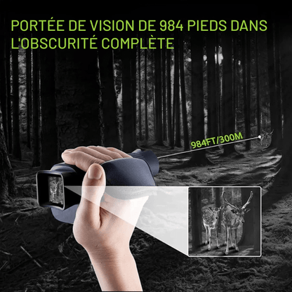 Monoculaire 5X Vision Nocturne avec Caméra HD, Enregistrement Vidéo Chasse - Rondor