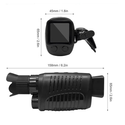Monoculaire 5X Vision Nocturne avec Caméra HD, Enregistrement Vidéo Chasse - Rondor