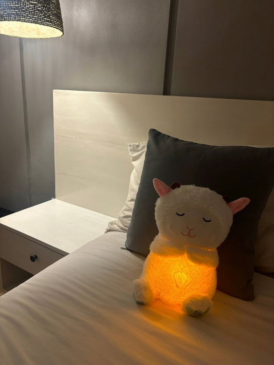 Peluche Teddy Anti - Anxiété™ – Compagnon Lumineux & Musical pour Nuits Paisibles (1 à 6 ans) - Rondor