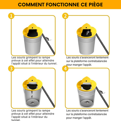Pièges à Souris Écologiques - Seau Couvercle Lot de 4 - Rondor