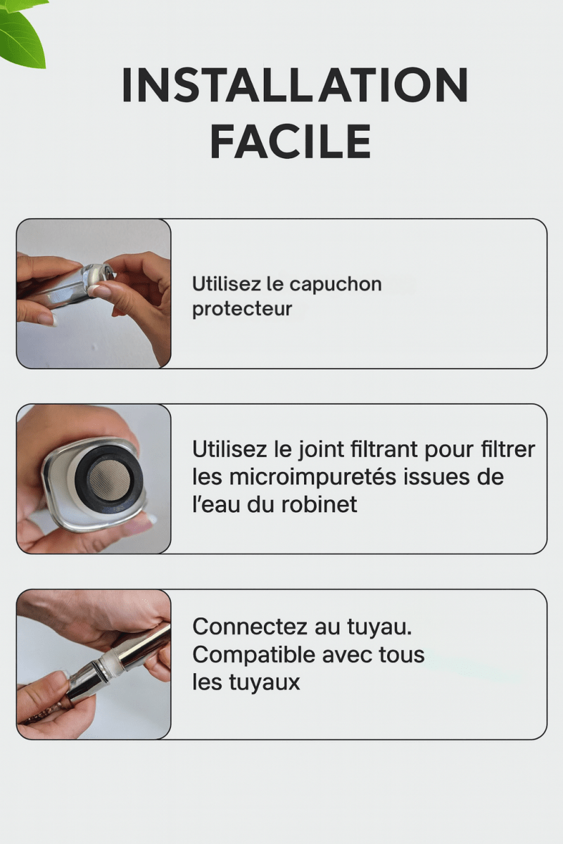 Pommeau de douche anti calcaire - Rondor