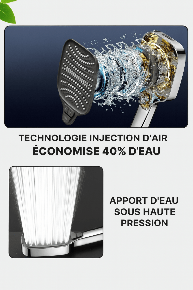 Pommeau de douche anti calcaire - Rondor