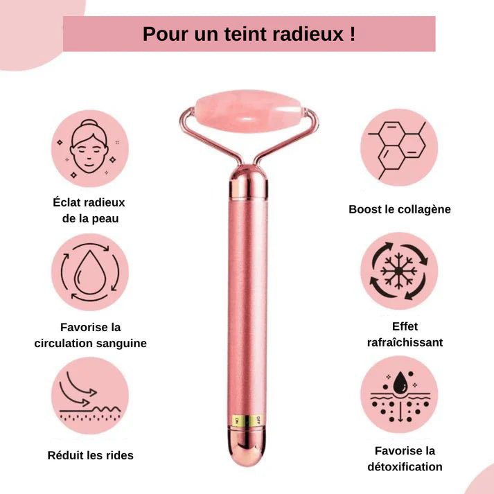 Rouleau Jade Vibrant Lifting Visage 5 en 1 - Rondor