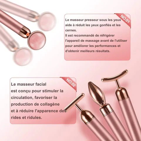 Rouleau Jade Vibrant Lifting Visage 5 en 1 - Rondor