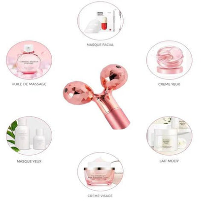 Rouleau Jade Vibrant Lifting Visage 5 en 1 - Rondor