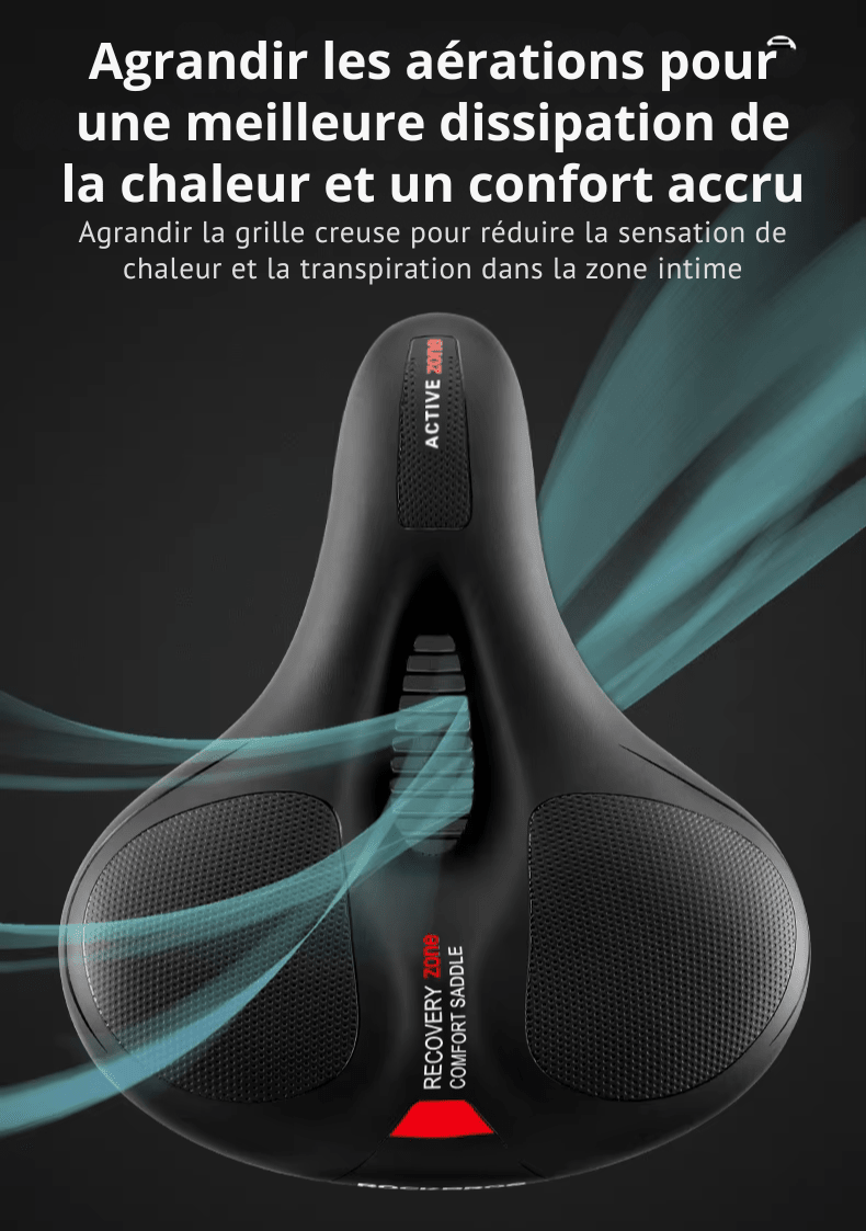 Selle de vélo antidouleur en mousse à mémoire de forme - Rondor
