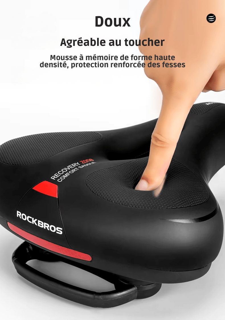 Selle de vélo antidouleur en mousse à mémoire de forme - Rondor