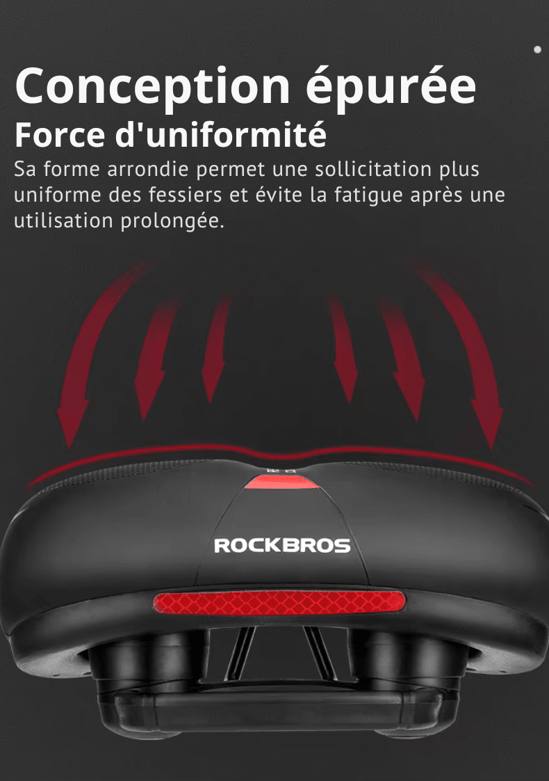 Selle de vélo antidouleur en mousse à mémoire de forme - Rondor