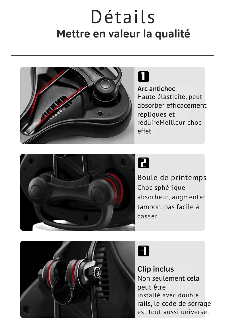 Selle de vélo antidouleur en mousse à mémoire de forme - Rondor
