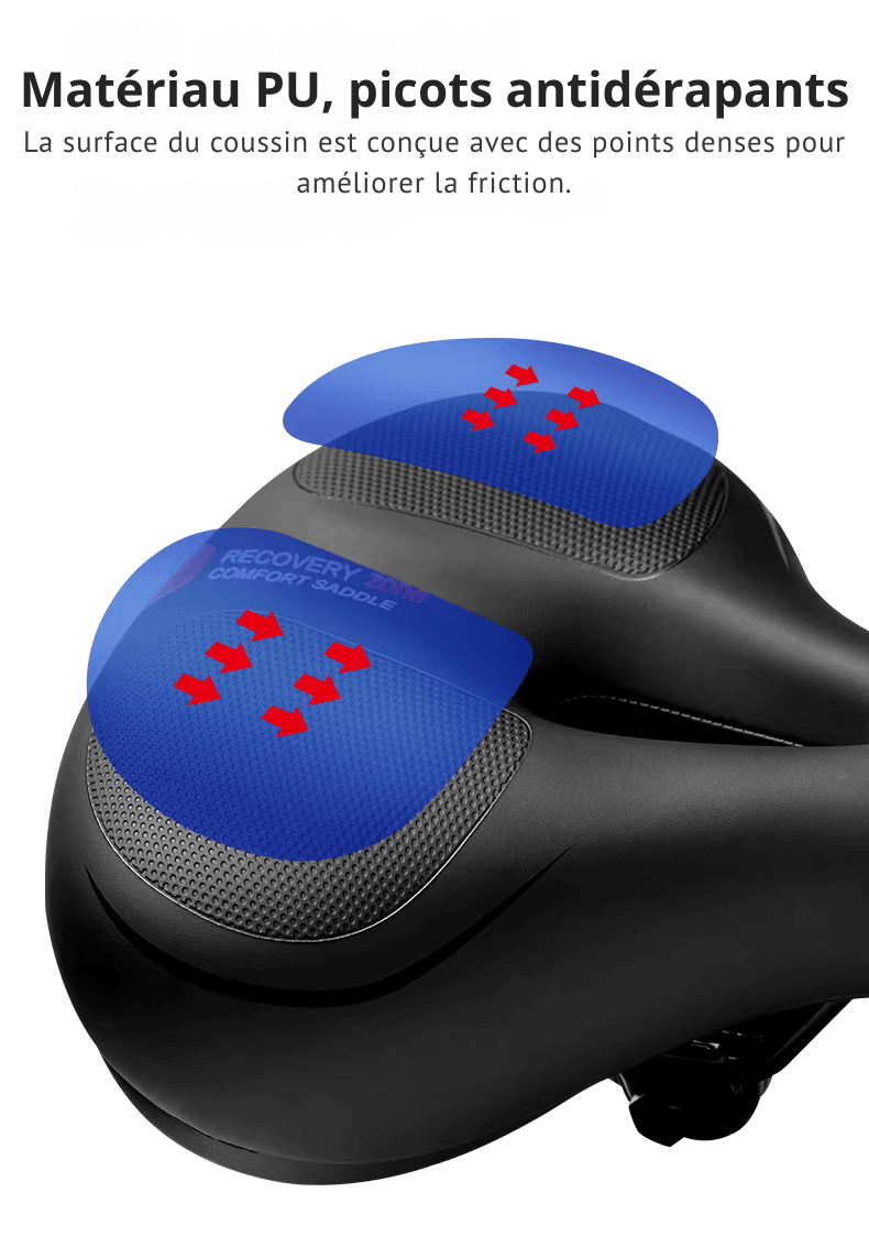 Selle de vélo antidouleur en mousse à mémoire de forme - Rondor