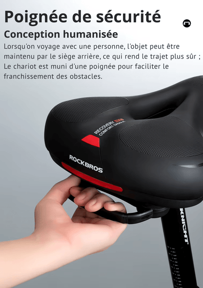 Selle de vélo antidouleur en mousse à mémoire de forme - Rondor