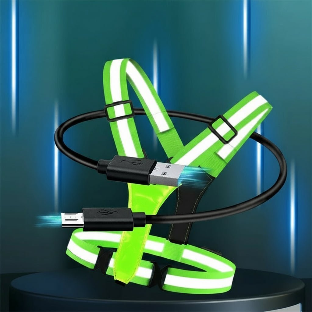 STAYLIT – Gilet LED rechargeable par USB pour la course à pied, le cyclisme et la randonnée - Rondor