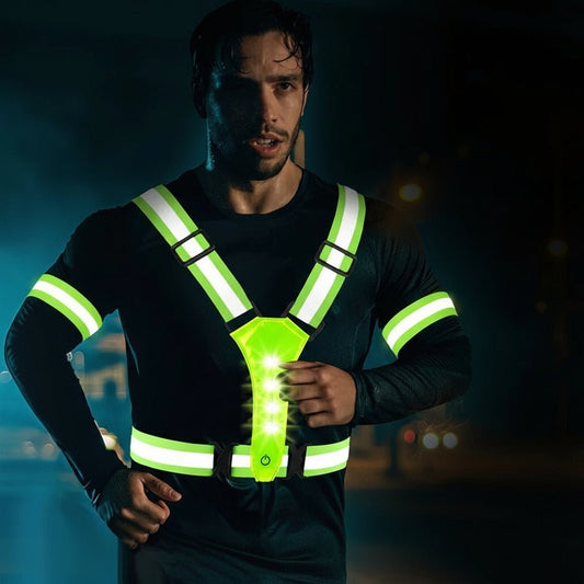 STAYLIT – Gilet LED rechargeable par USB pour la course à pied, le cyclisme et la randonnée - Rondor