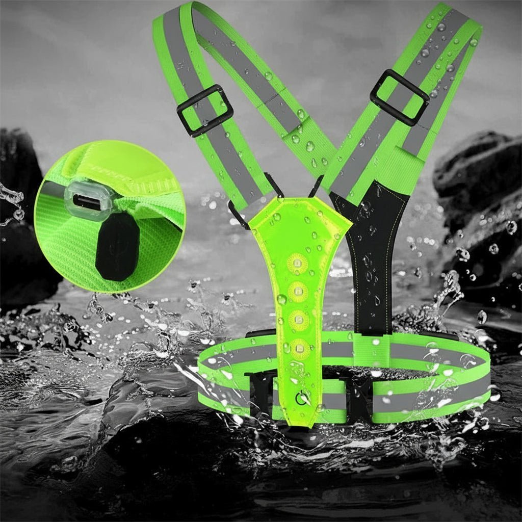 STAYLIT – Gilet LED rechargeable par USB pour la course à pied, le cyclisme et la randonnée - Rondor