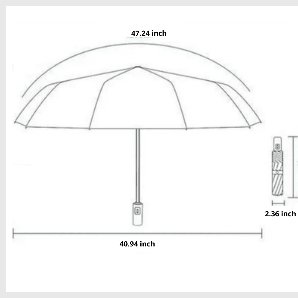 StormiPro™ – Parapluie Anti - Vent Ultra Résistant et Compact - Rondor