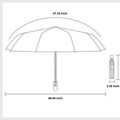 StormiPro™ – Parapluie Anti - Vent Ultra Résistant et Compact - Rondor