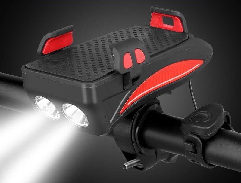 Support Pour Téléphone – Porte - Téléphone 4 - en - 1 pour Vélo avec Powerbank 4000 mAh - Rondor