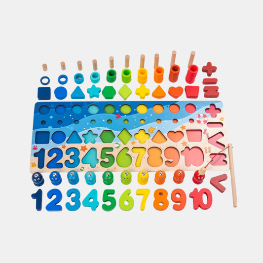 Tableau d'Activités en Bois pour Tout - Petits – Planche Montessori pour la Motricité Fine - Rondor