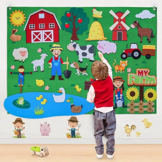 Tableau en Feutre Montessori Ferme – StoryFelt™ - Rondor