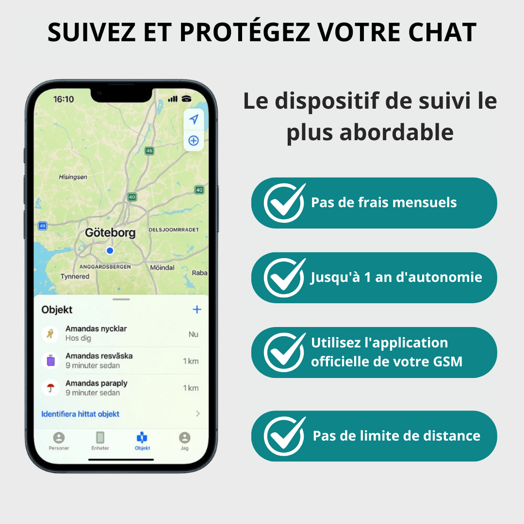 TrackGo - Collier pour chat - Rondor